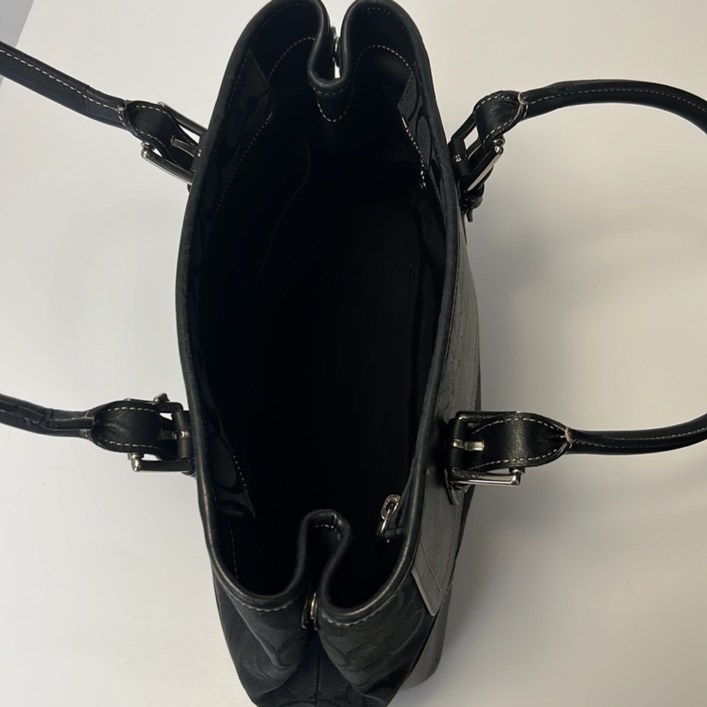 Authentic Coach Black Signature tote F11220 - Picture 5 of 16